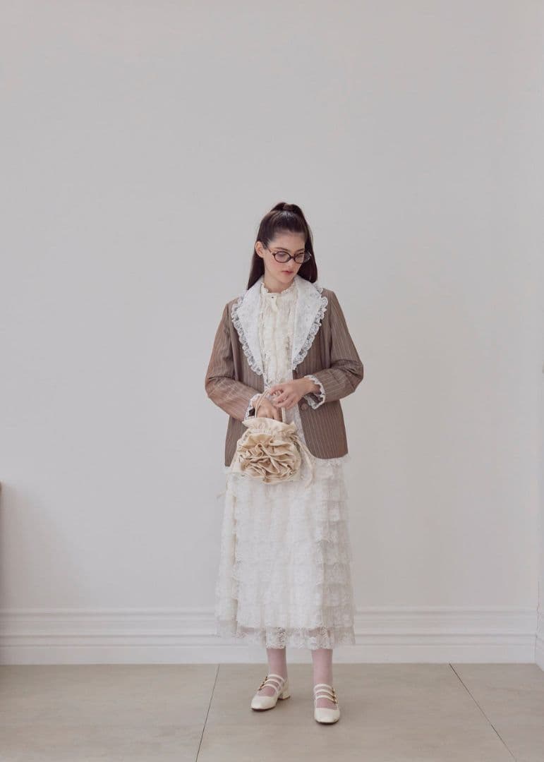 treat urself Retro lace jacket ベージュ