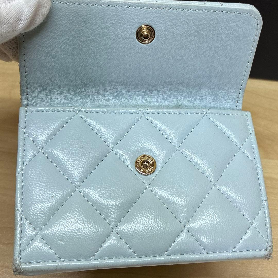 CHANEL シャネル　折り財布　コンパクト　ミニ財布　ココマーク　パール