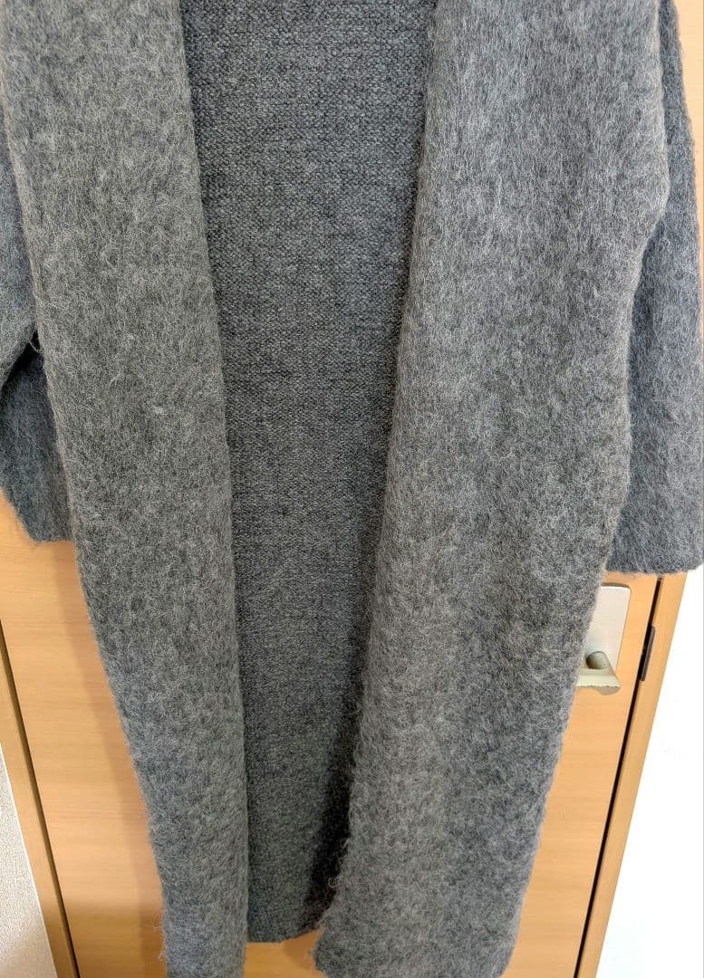 新品 タグ付き グラムリップス ウール ロングカーディガン グレー