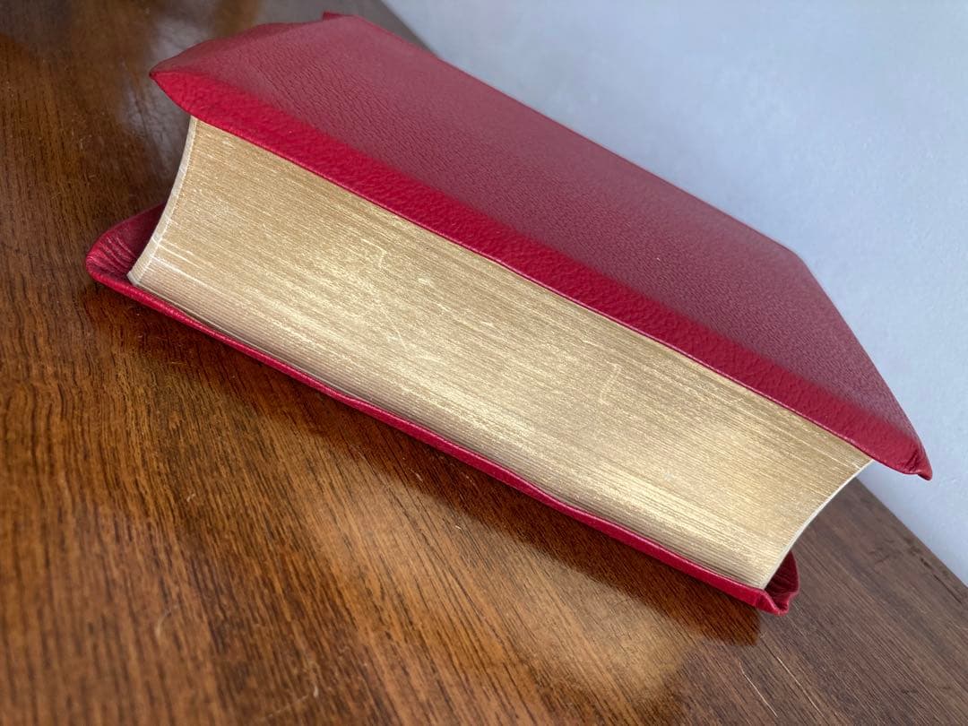 【希少】新共同訳 小型聖書/旧約続編つき（赤） 革装　三方金装丁　日本語
