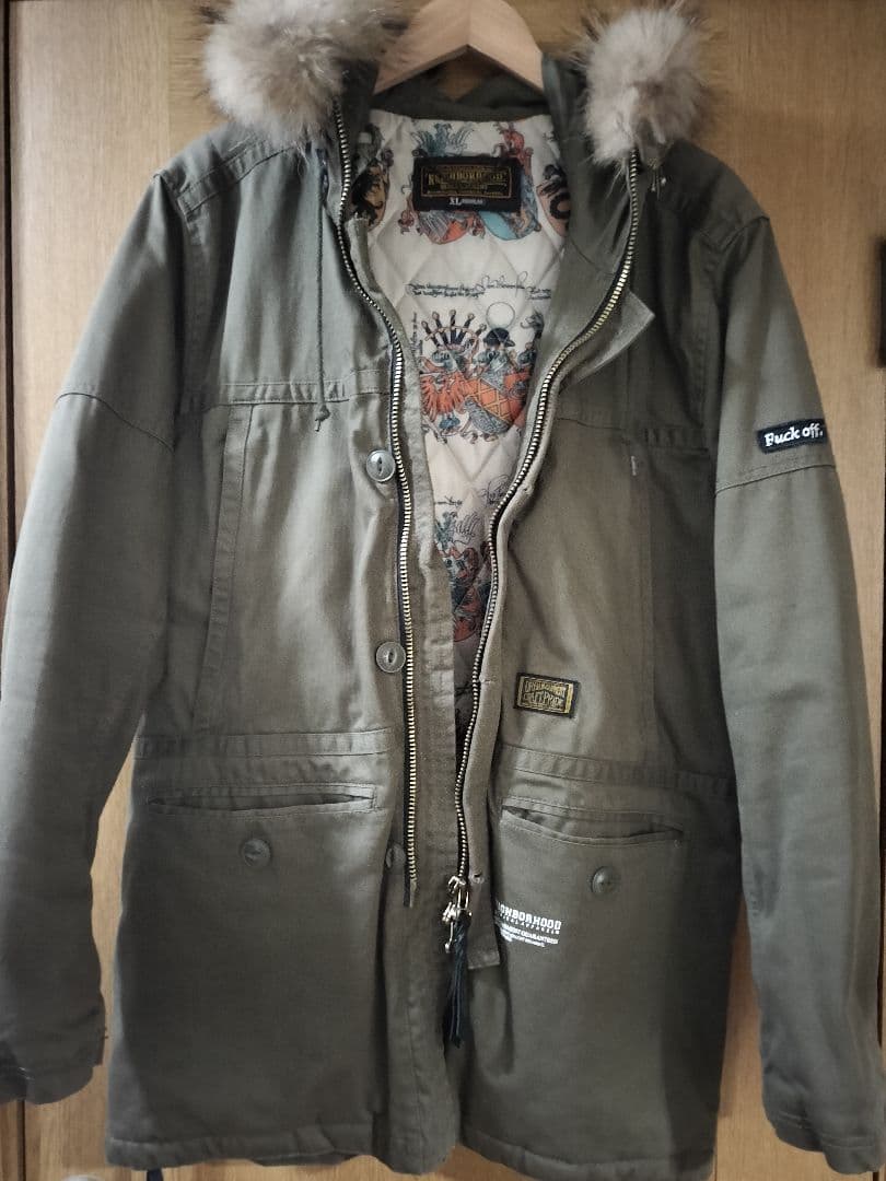 NEIGHBORHOOD モッズコート XL オリーブ