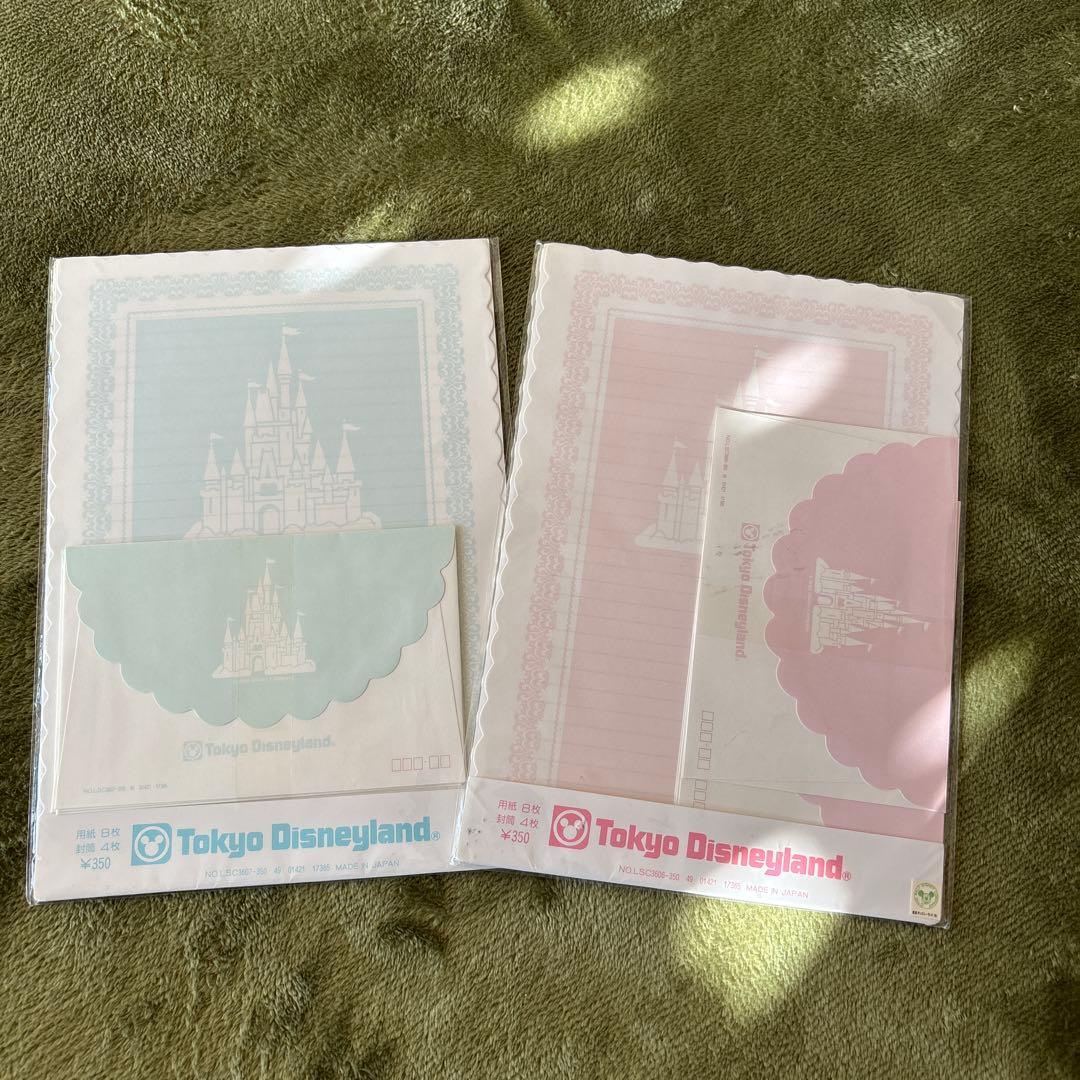東京ディズニーランド レターセット 2色　レア　レトロ
