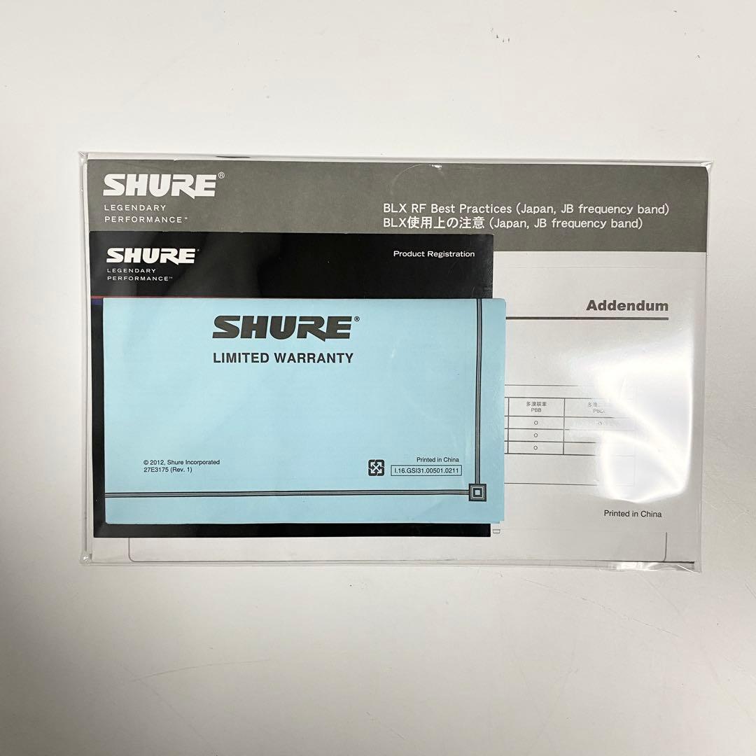 SHURE シュア BLX288/PG58-JBワイヤレスシステム