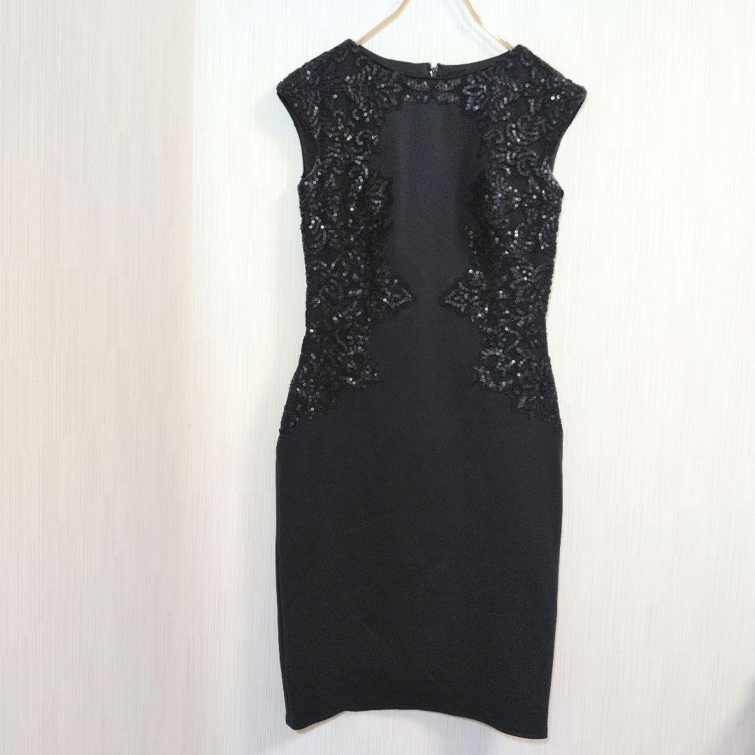 TADASHI SHOJI ブラック レース スパンコール ワンピース