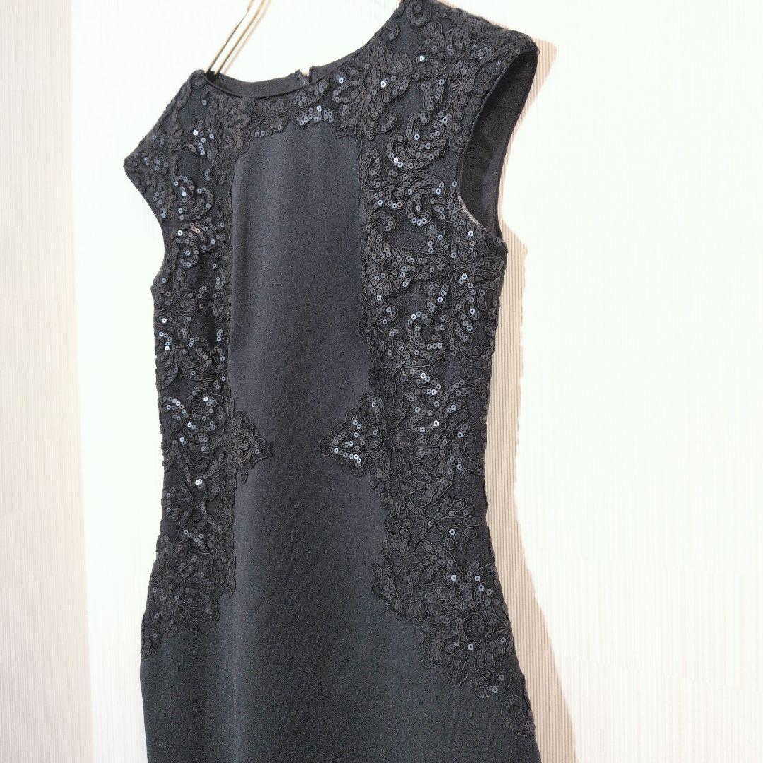 TADASHI SHOJI ブラック レース スパンコール ワンピース