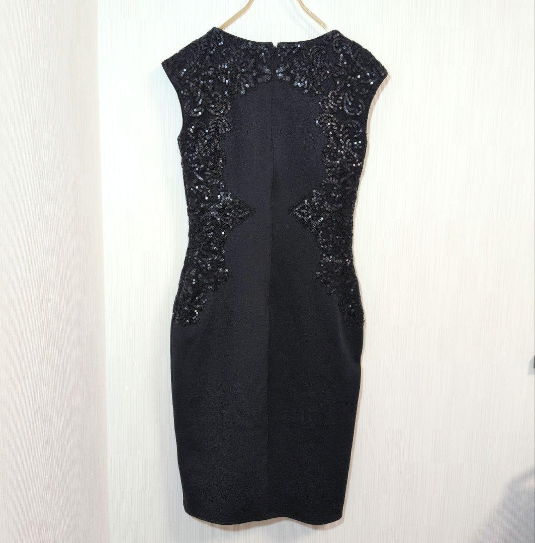 TADASHI SHOJI ブラック レース スパンコール ワンピース