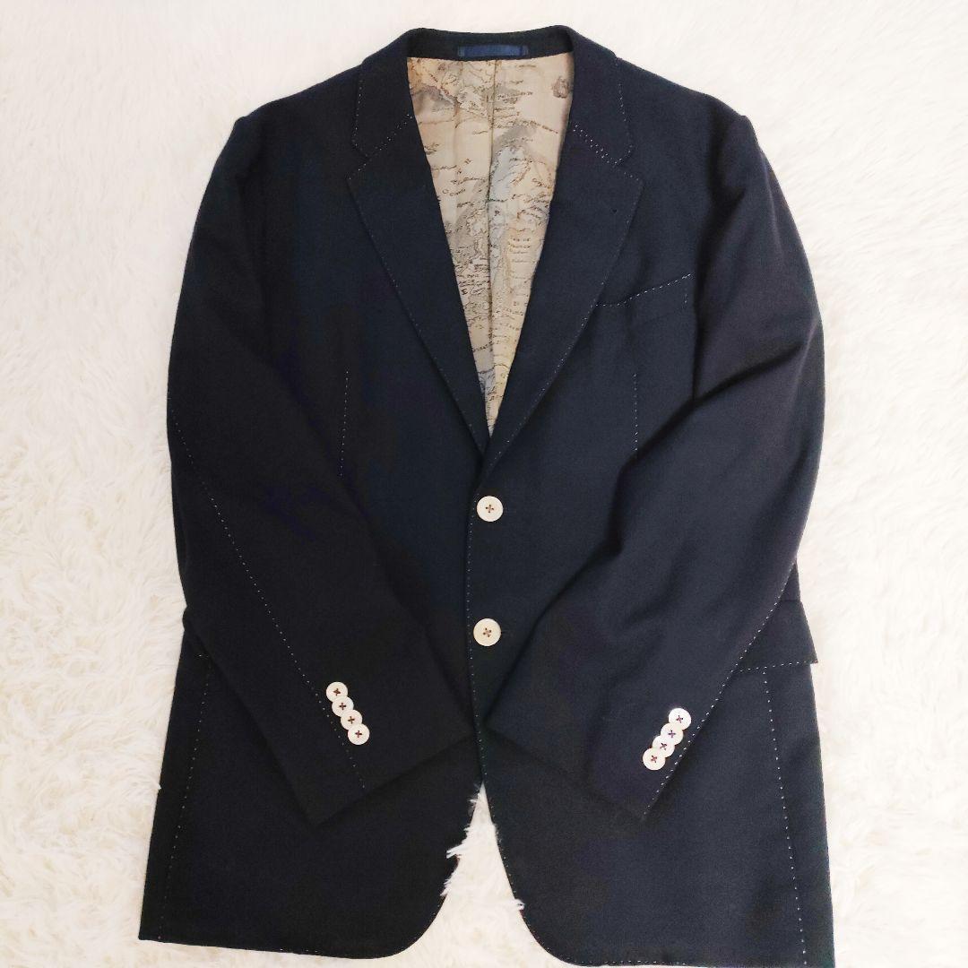 ウール100％Paul Smith ポールスミス 総柄 テーラードジャケット