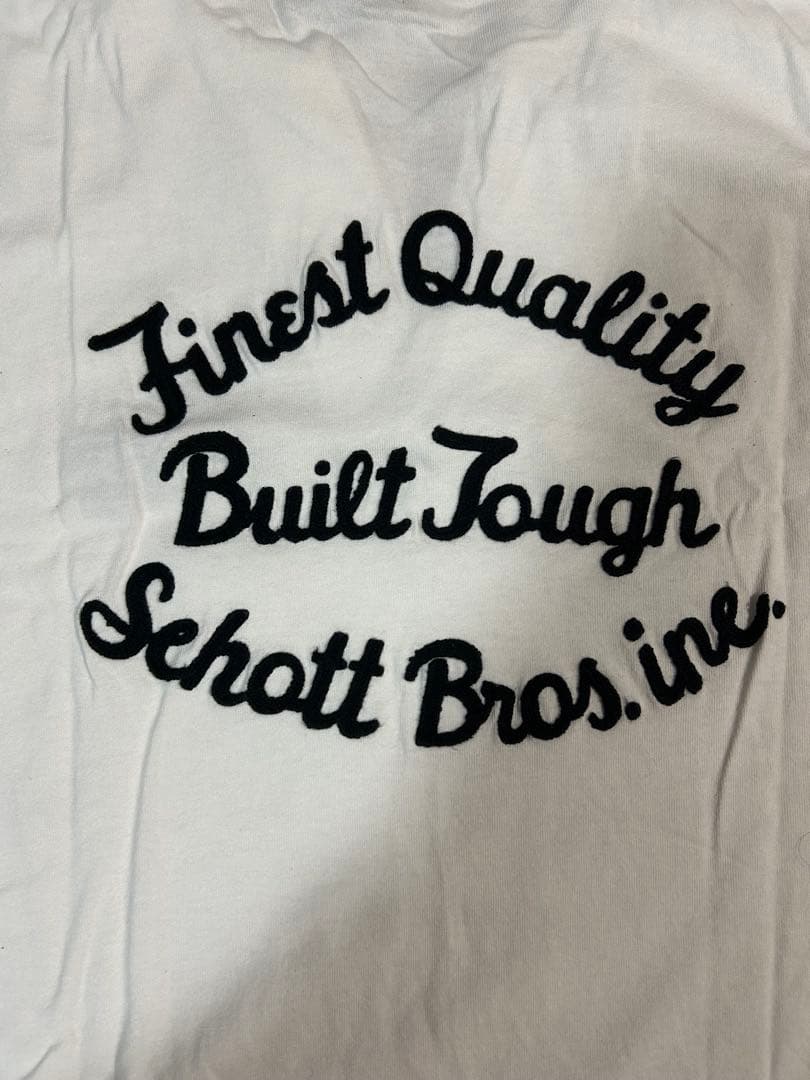 【人気】Schott Bros. ホワイト ヘンリーTシャツ