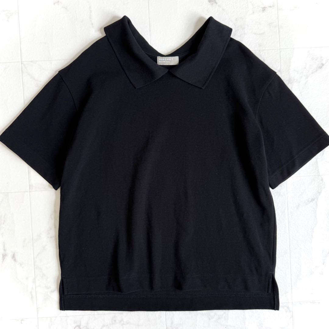 美品＊マーガレットハウエル オーガニックコットンピケポロ 定価1.9万円 Ⅱ