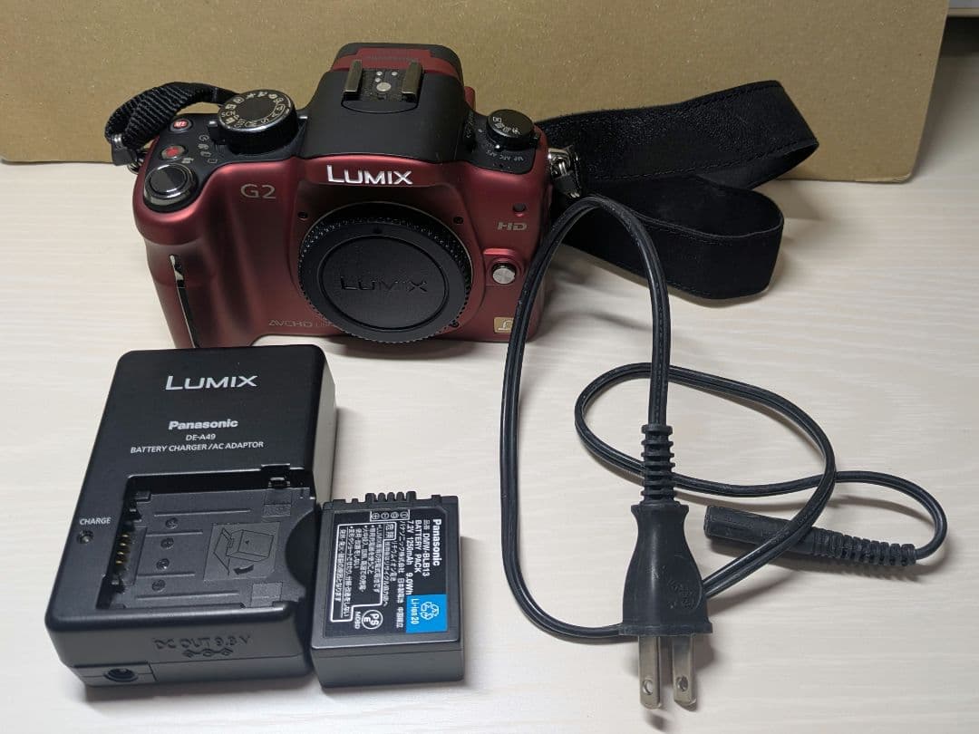 Panasonic LUMIX G2 レッドボディ 動作良好 ミラーレス一眼
