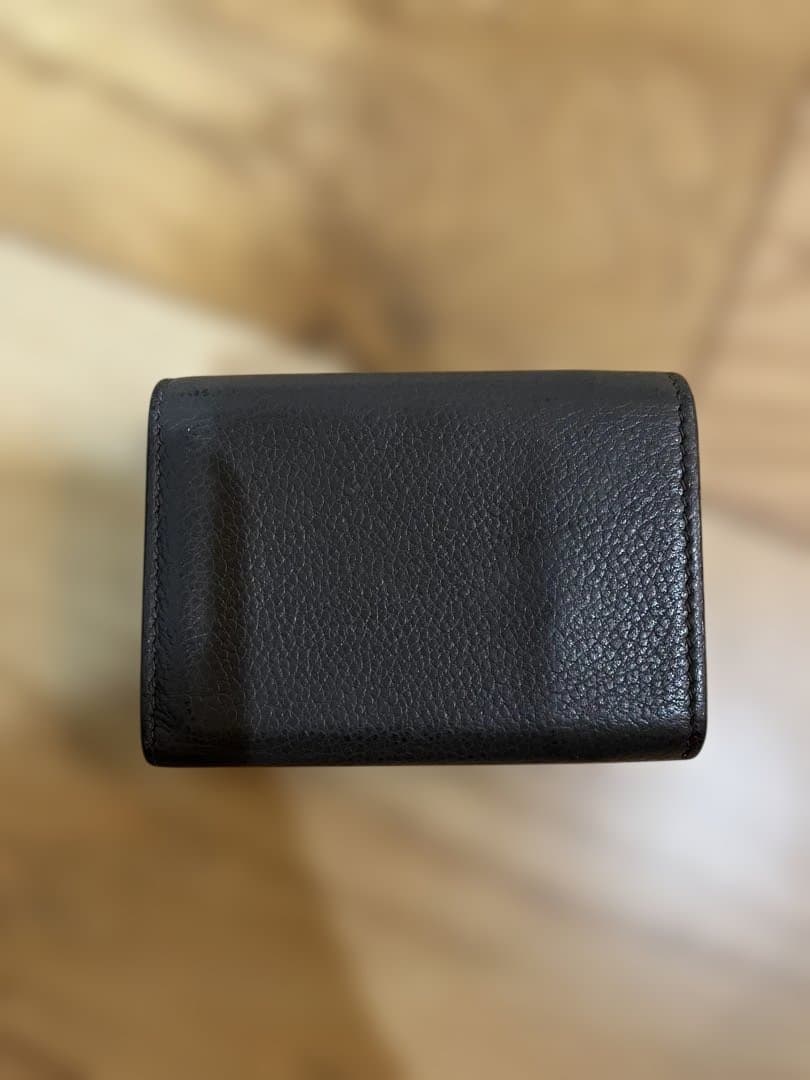 YSL グレーレザー 三つ折り財布