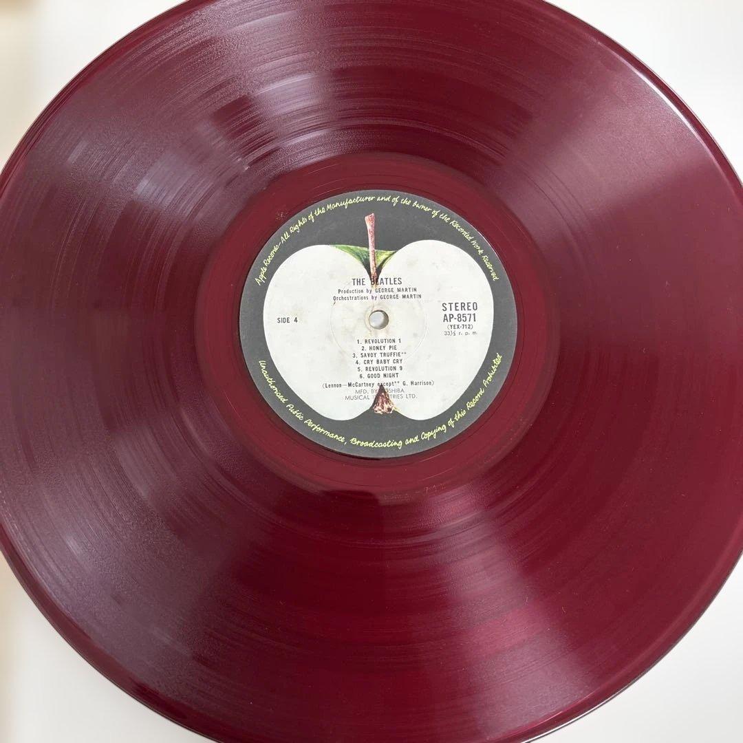 ビートルズ　レコード　ホワイトアルバム　日本初期盤　赤盤　ポスター　付属