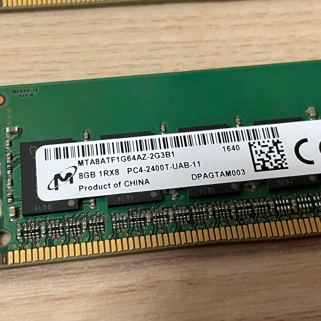 デスクトップパソコン　メモリ　PC4 2400T 8GB 2枚　16GB