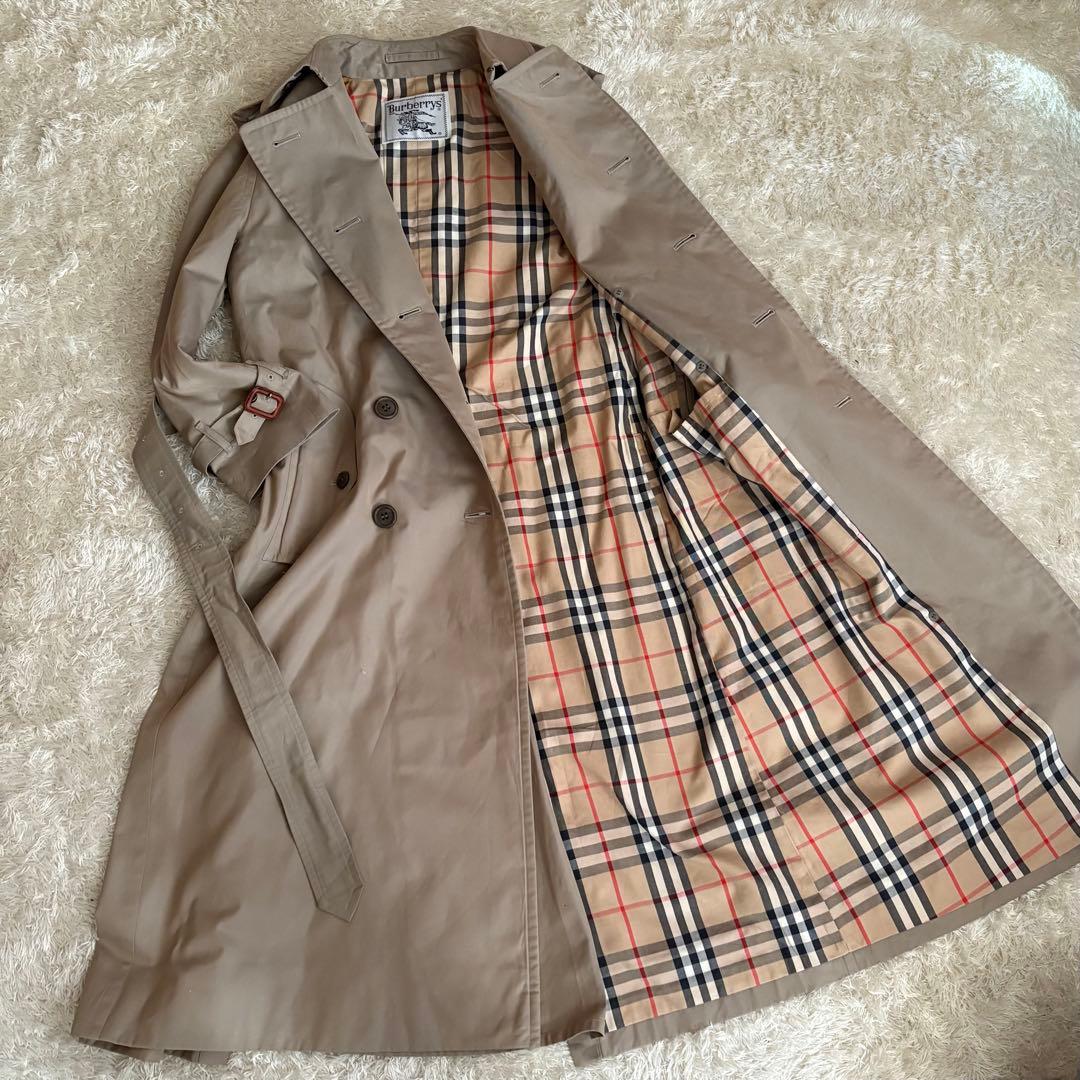 バーバリー Burberry トレンチコート ノバチェック ベルト S 白タグ