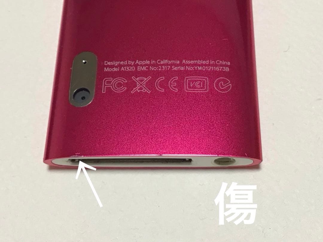 iPod nano5世代16GBピンクno.207バッテリー交換済作動品