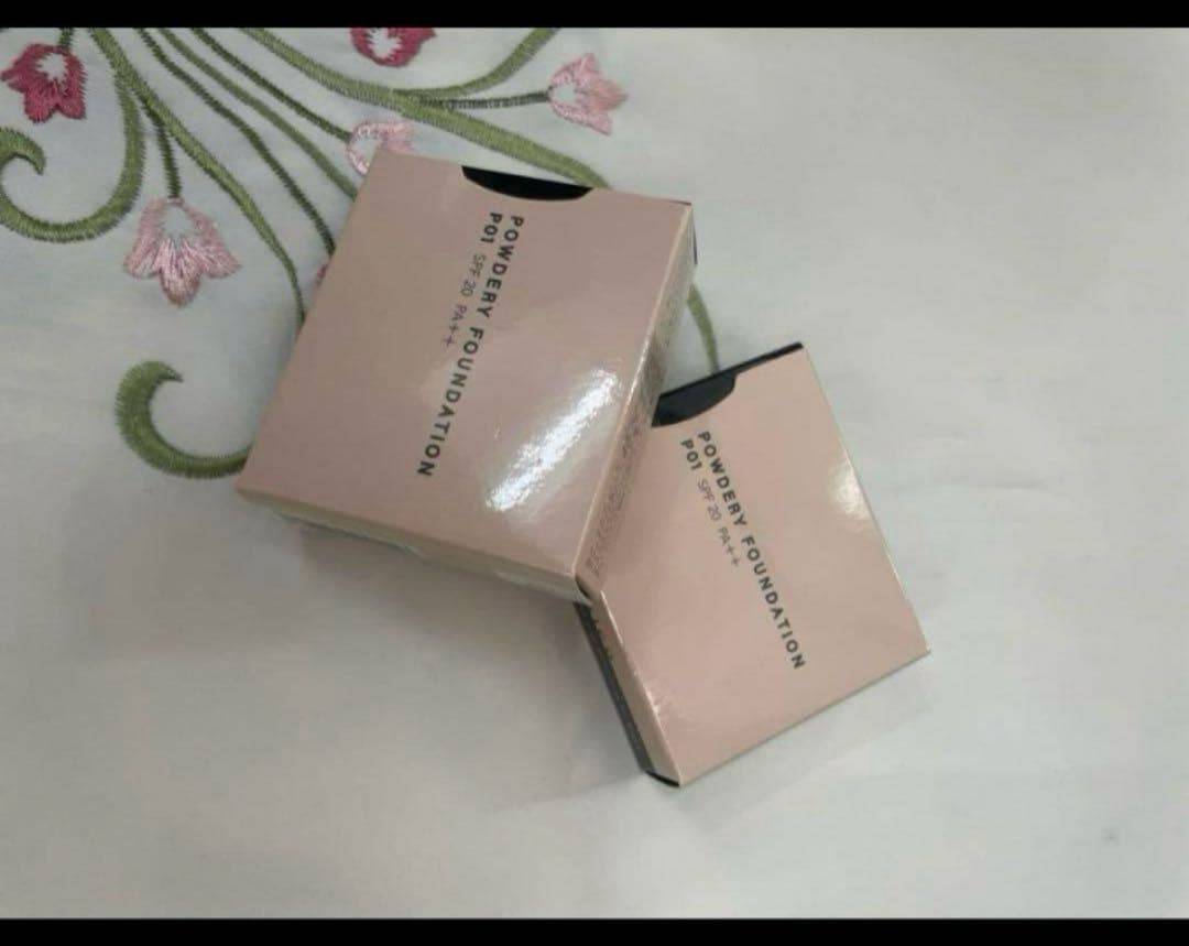 不用品　ミキコ パウダリーファンデーション P01 2個セット　ミキプルーン