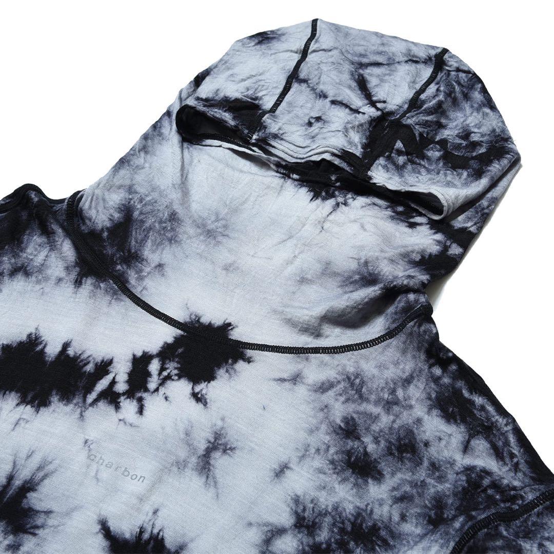 charbon running シャルボン タイダイフーディー 長袖Tシャツ S