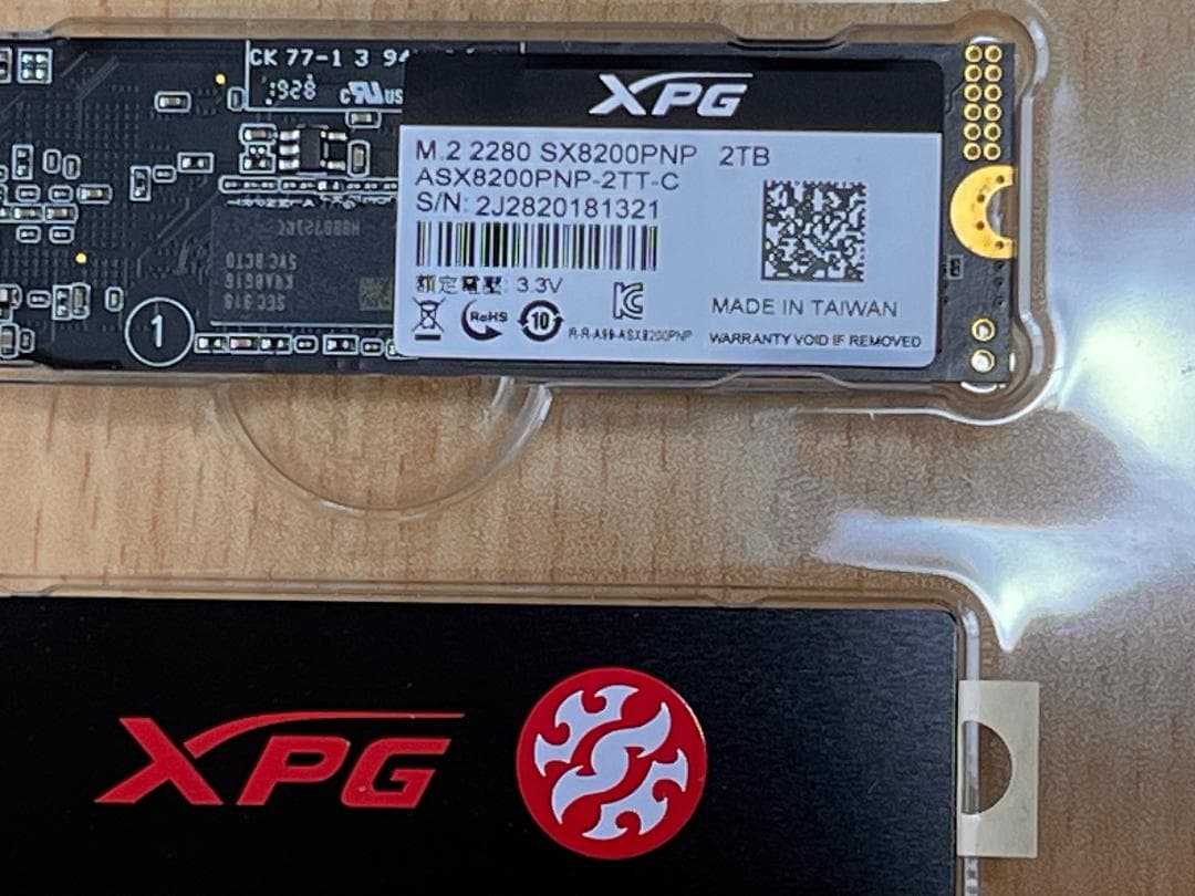内蔵型SSD NVME SSD 2TB XPG SX8200 Pro