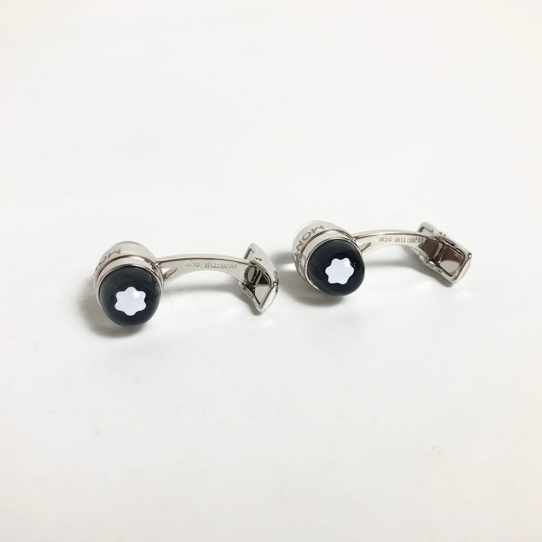 美品★1E426 モンブラン カフリンクス シルバー クリア ビジネス小物