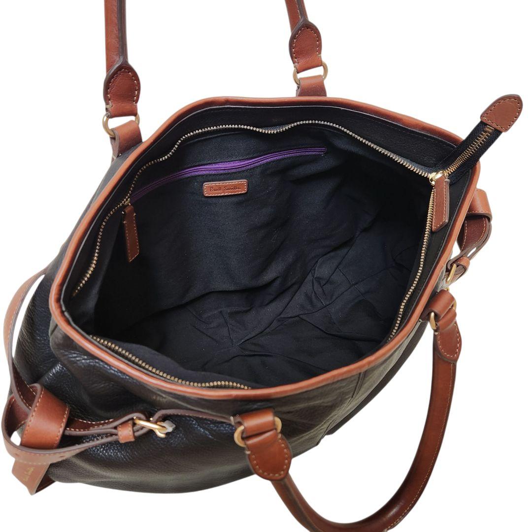 ポールスミス Paul Smith ミニボストンバッグ 本革 レザー シボ革