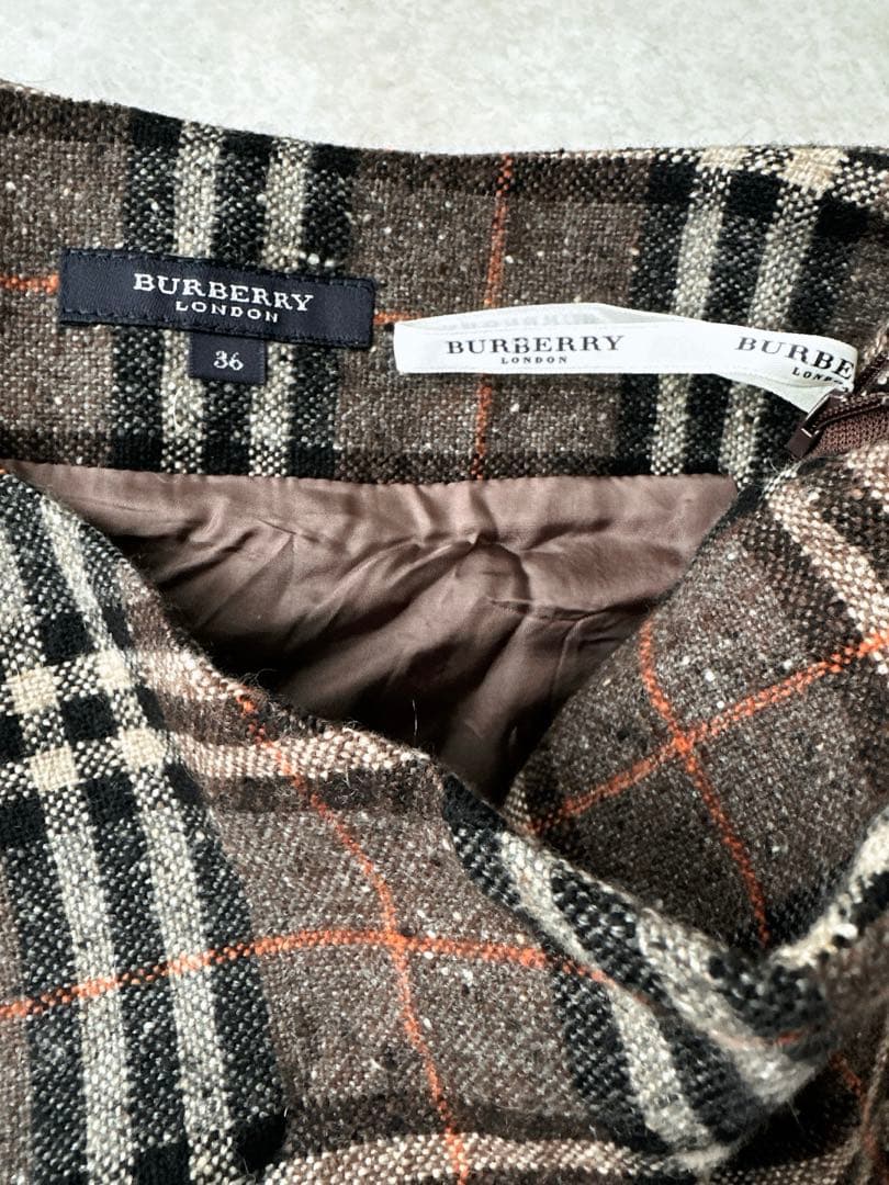 バーバリー ロンドン BURBERRY チェック柄 ロングスカート