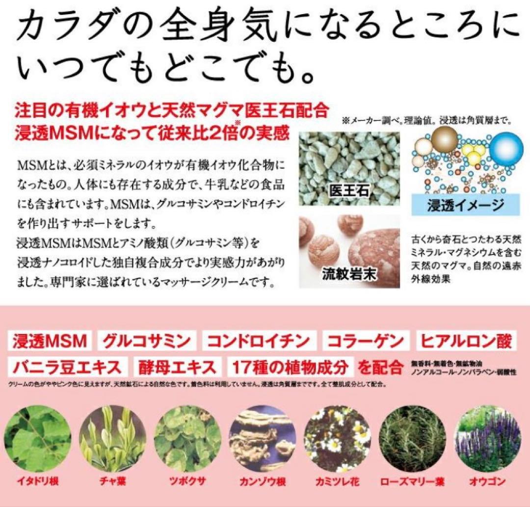 最安値！リピーター価格 MSM配合 らくちんクリーム 温感マグマ 烈 5本