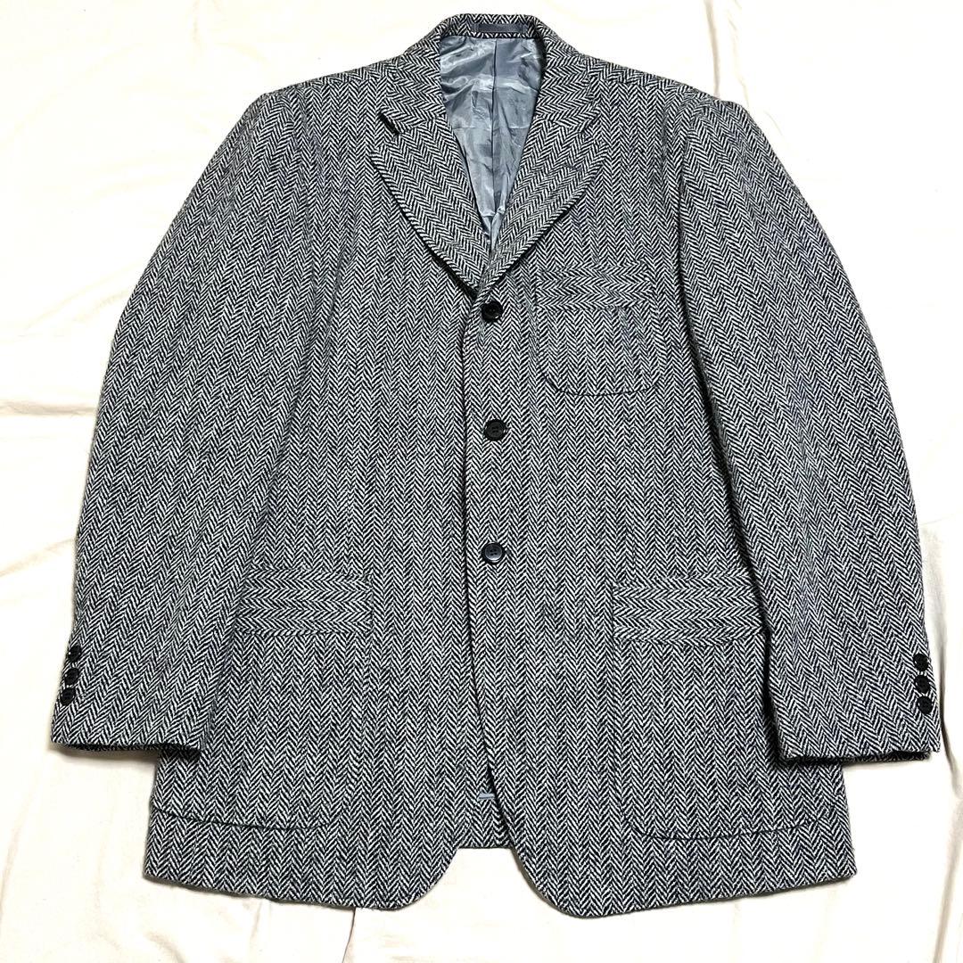【AW2020美品XL】ハリスツイード　テーラードジャケット　ヘリンボーン　近年