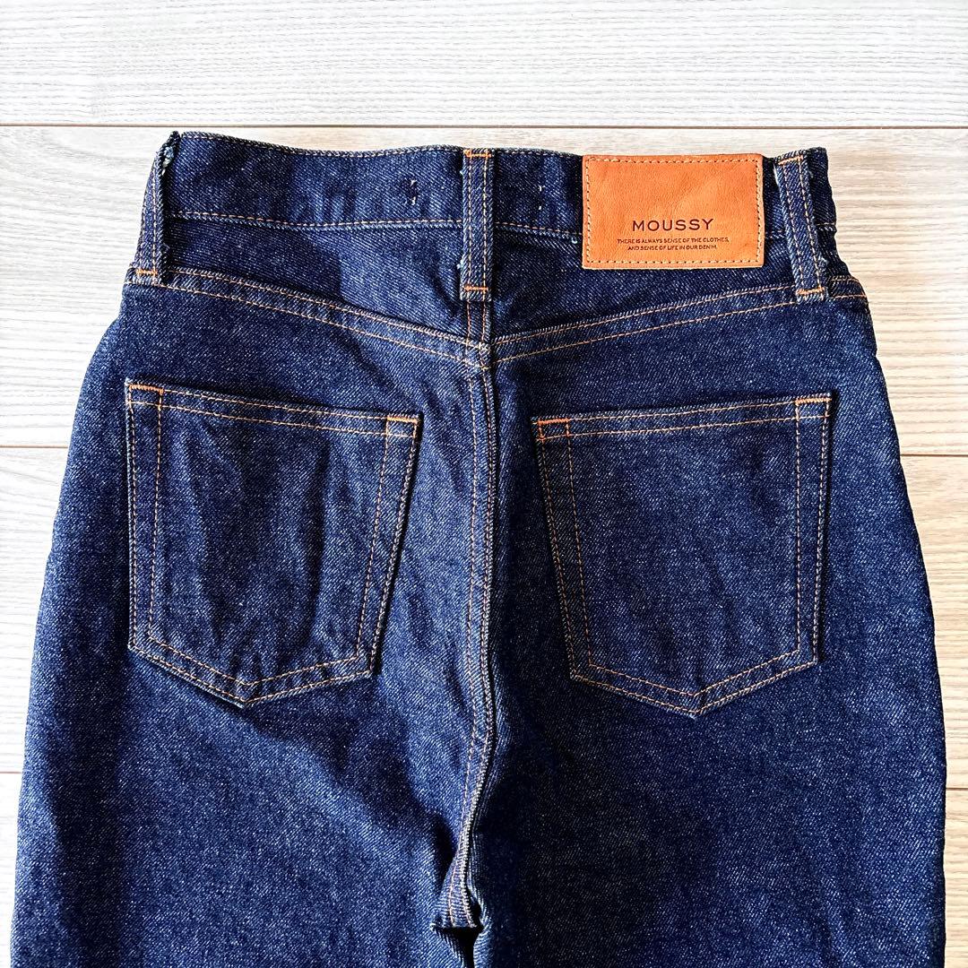 【美品】MOUSSY MVS FLARE フレアデニム 24 ワンウォッシュ