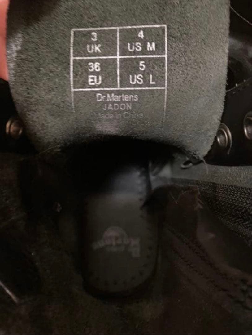 【美品】Dr.Martens★JADON 8ホール UK3 厚底サテンシューレス