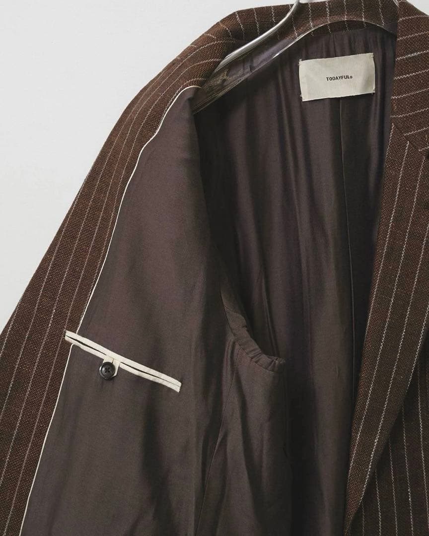 ジャケット・アウター TODAYFUL / Boyfriend Stripe Linen Jacket