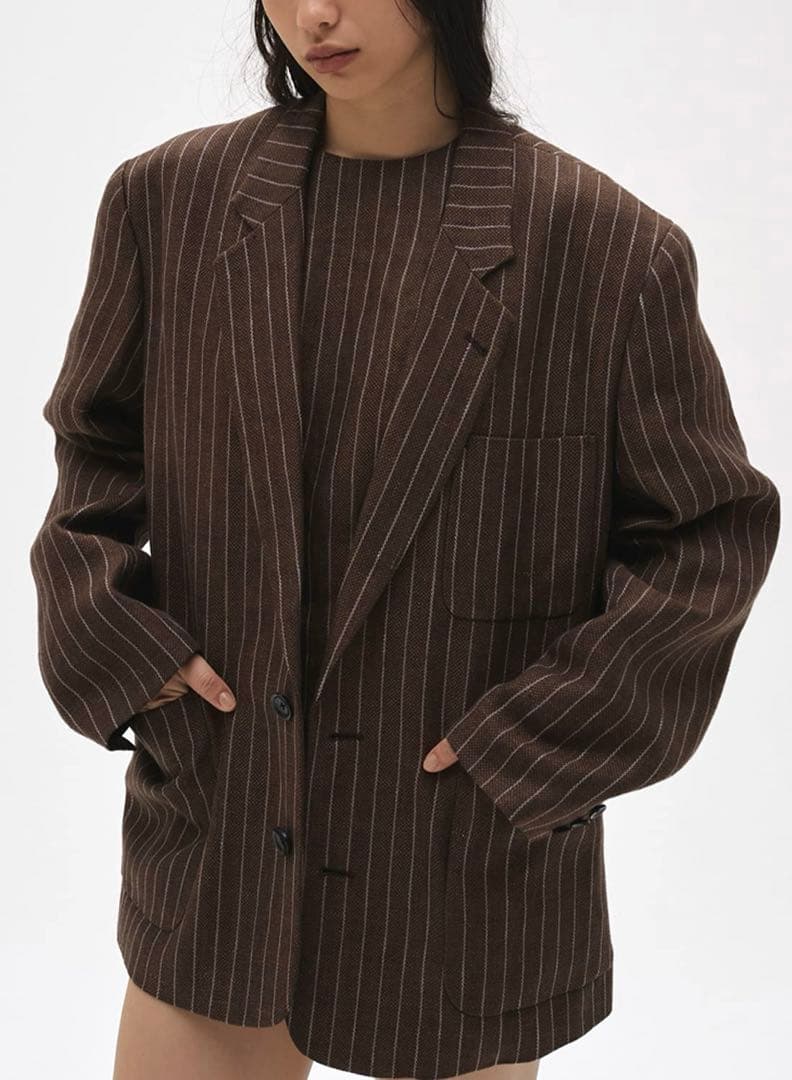 ジャケット・アウター TODAYFUL / Boyfriend Stripe Linen Jacket