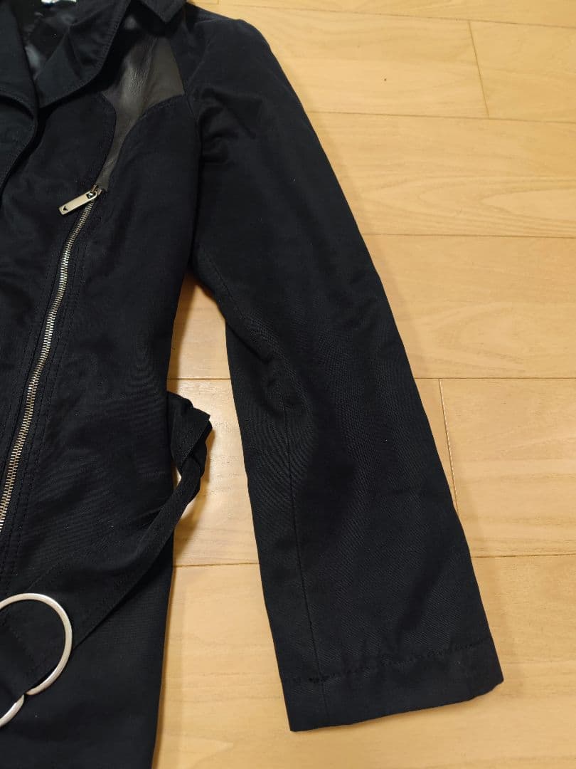 EMPORIO ARMANI 黒コート レディース40 美品 上品シルエット