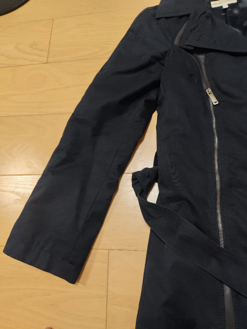 EMPORIO ARMANI 黒コート レディース40 美品 上品シルエット