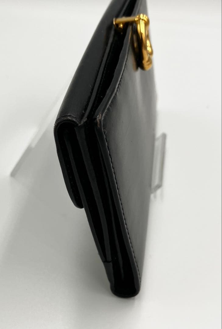 【美品】GUCCI　グッチ ブラックレザー　財布　オールドグッチ　送料無料
