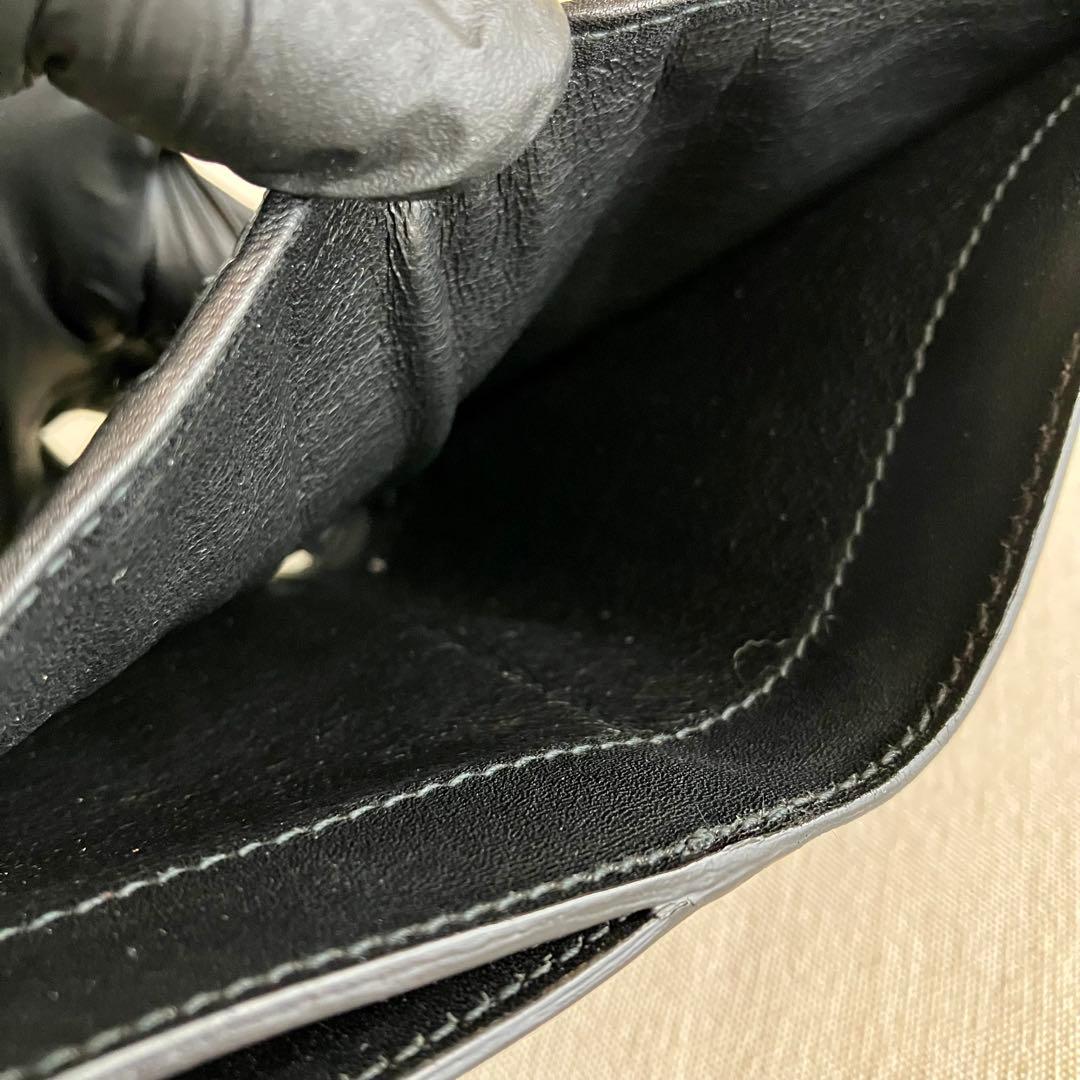 GUCCI Compact Wallet Black Leather 財布 黒