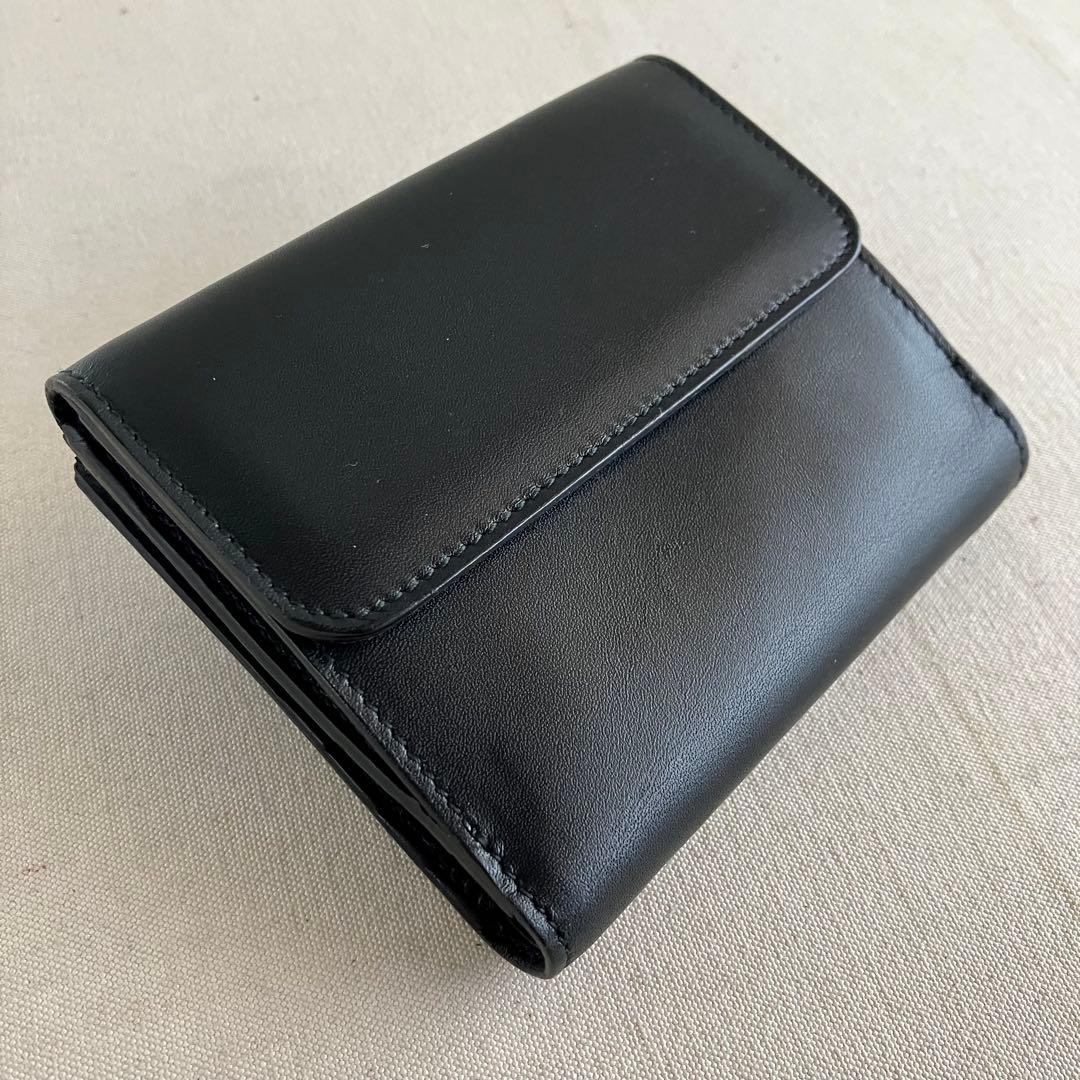 GUCCI Compact Wallet Black Leather 財布 黒