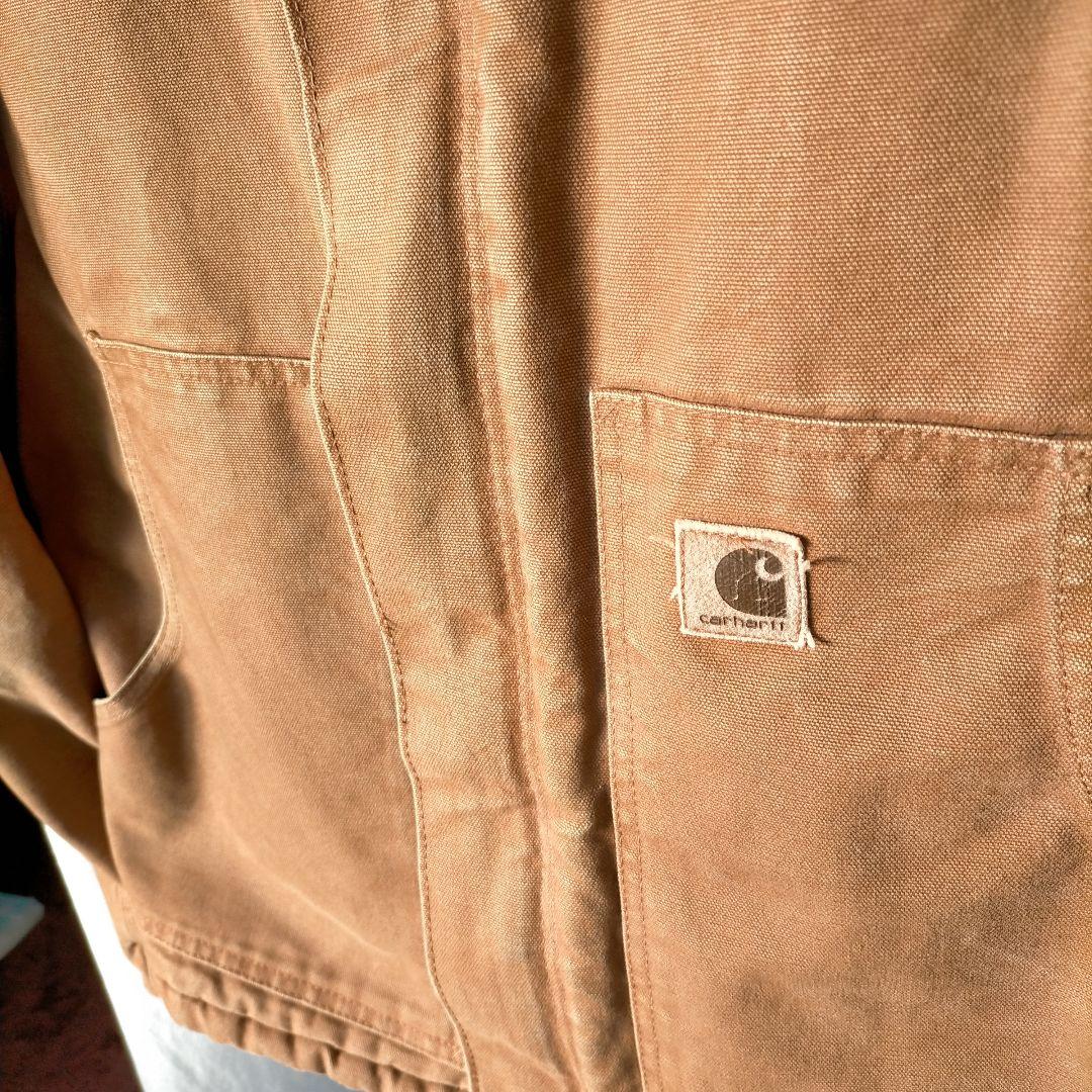 リ*ヘ様 Carhartt トラディショナルジャケット　短丈 L 企業ロゴ　メキ