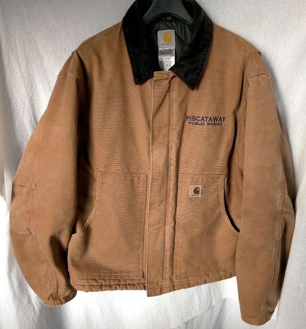 リ*ヘ様 Carhartt トラディショナルジャケット　短丈 L 企業ロゴ　メキ