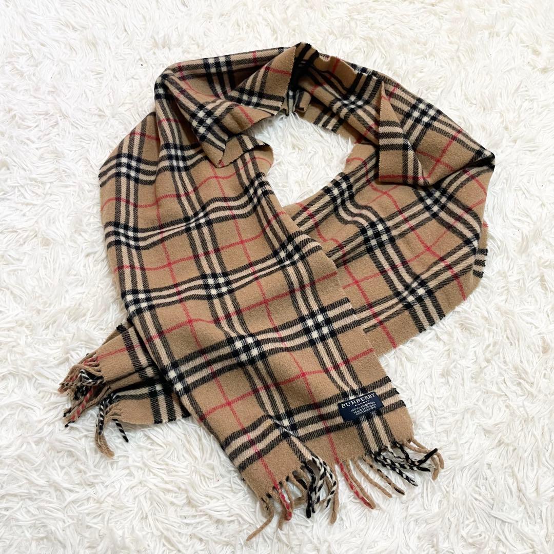 BURBERRY バーバリー ロンドン マフラー ラムウール100%