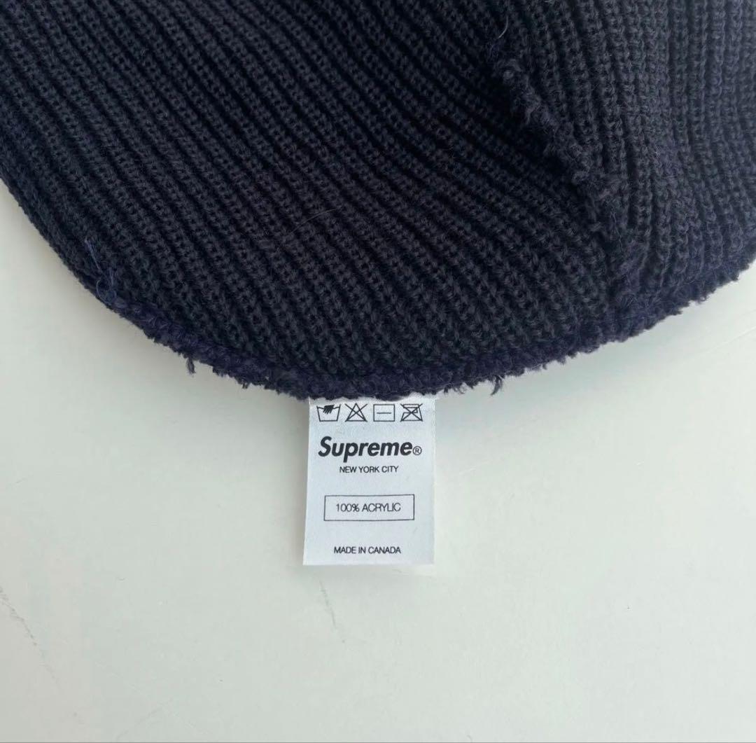 Supreme 黒 ネイビー　ビーニー　かつきくん着用
