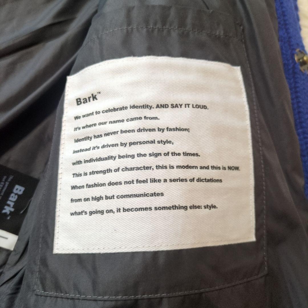 Bark バーク　メンズ　ニットダッフルコート　小栗旬ドラマ衣装　青　サイズL