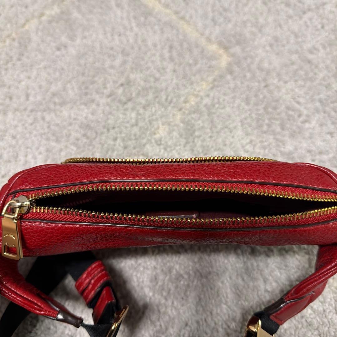 COACH 赤 レザー ボディバッグ