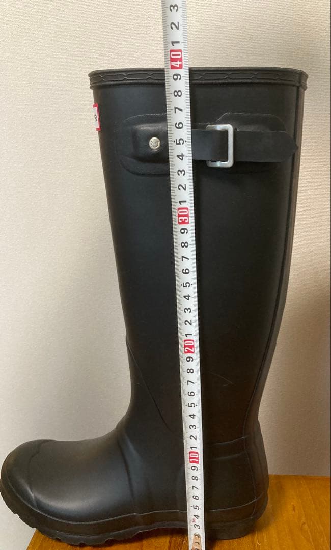 HUNTER ブラック ロングブーツ バックル付き　レインブーツ　ハンター