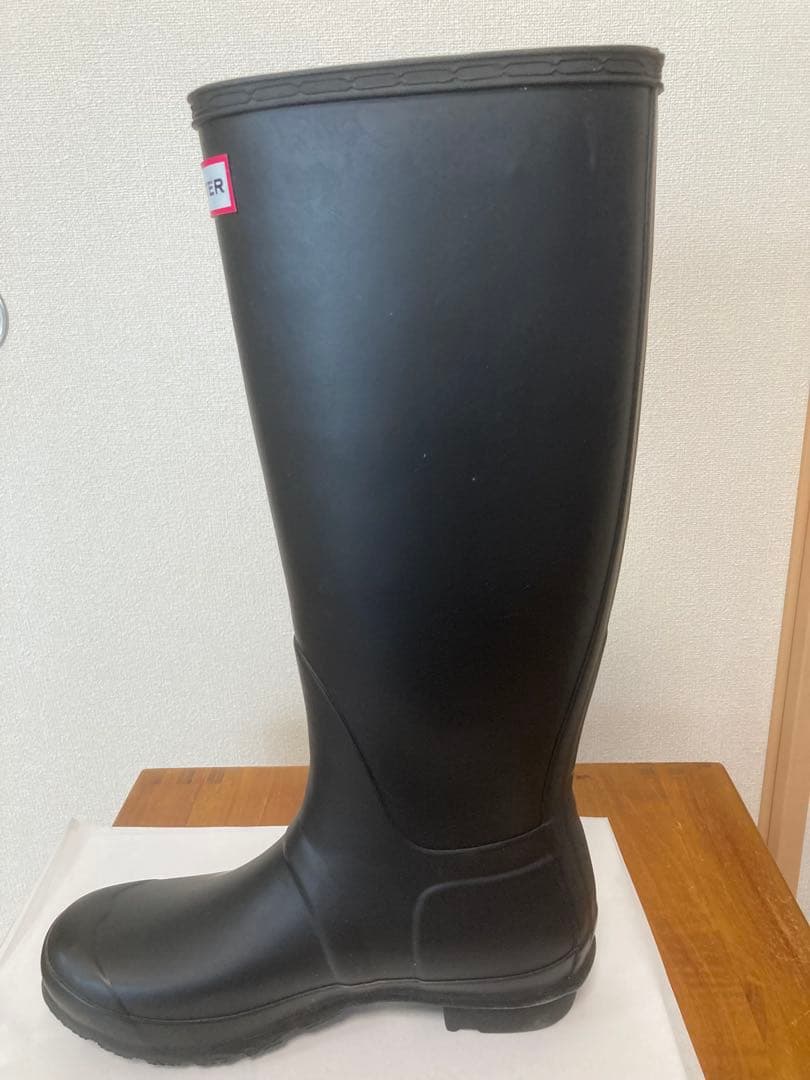 HUNTER ブラック ロングブーツ バックル付き　レインブーツ　ハンター