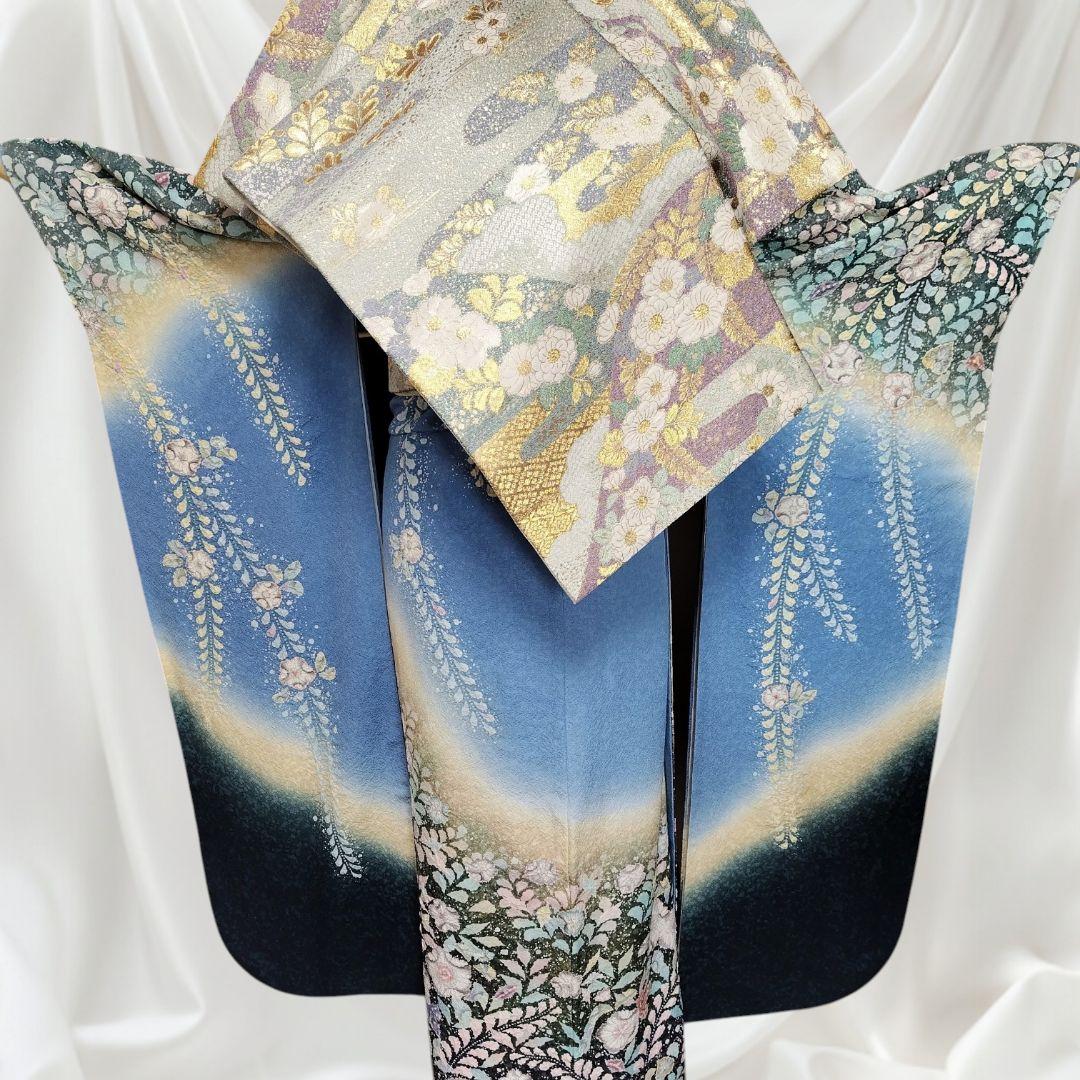 振袖フルセット(8点)名門！翠山工房 落款入り・辻ヶ花・辻が花・絞り・やまと御誂