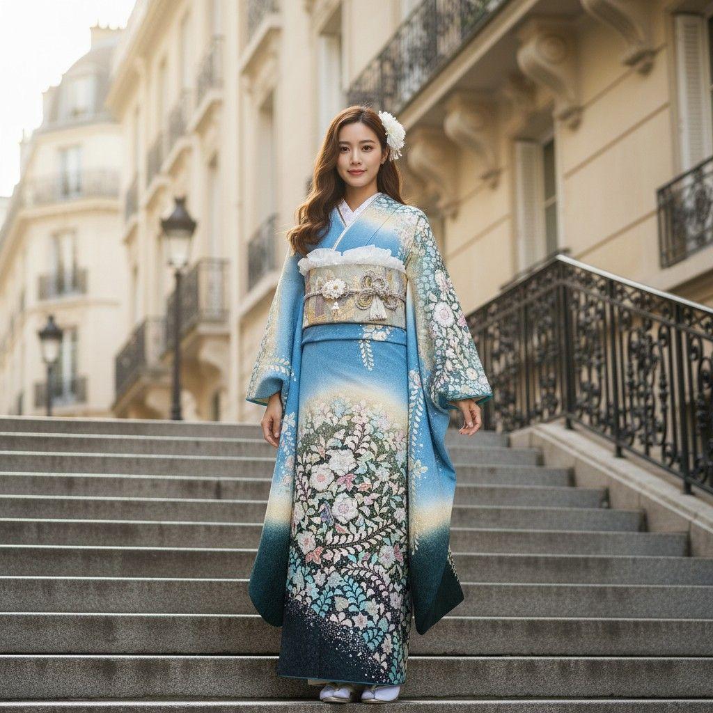 振袖フルセット(8点)名門！翠山工房 落款入り・辻ヶ花・辻が花・絞り・やまと御誂