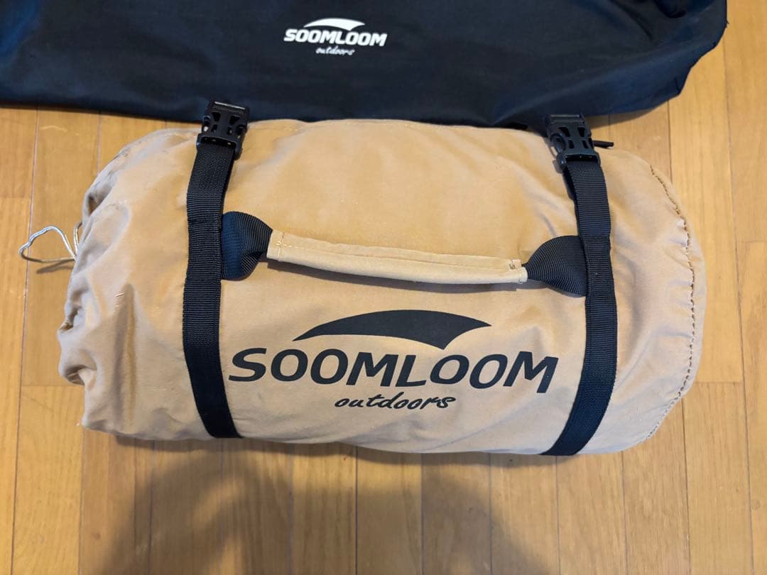 SOOMLOOM タープポールセット 赤アルミ 付属品完備 ペグ・ロープ付
