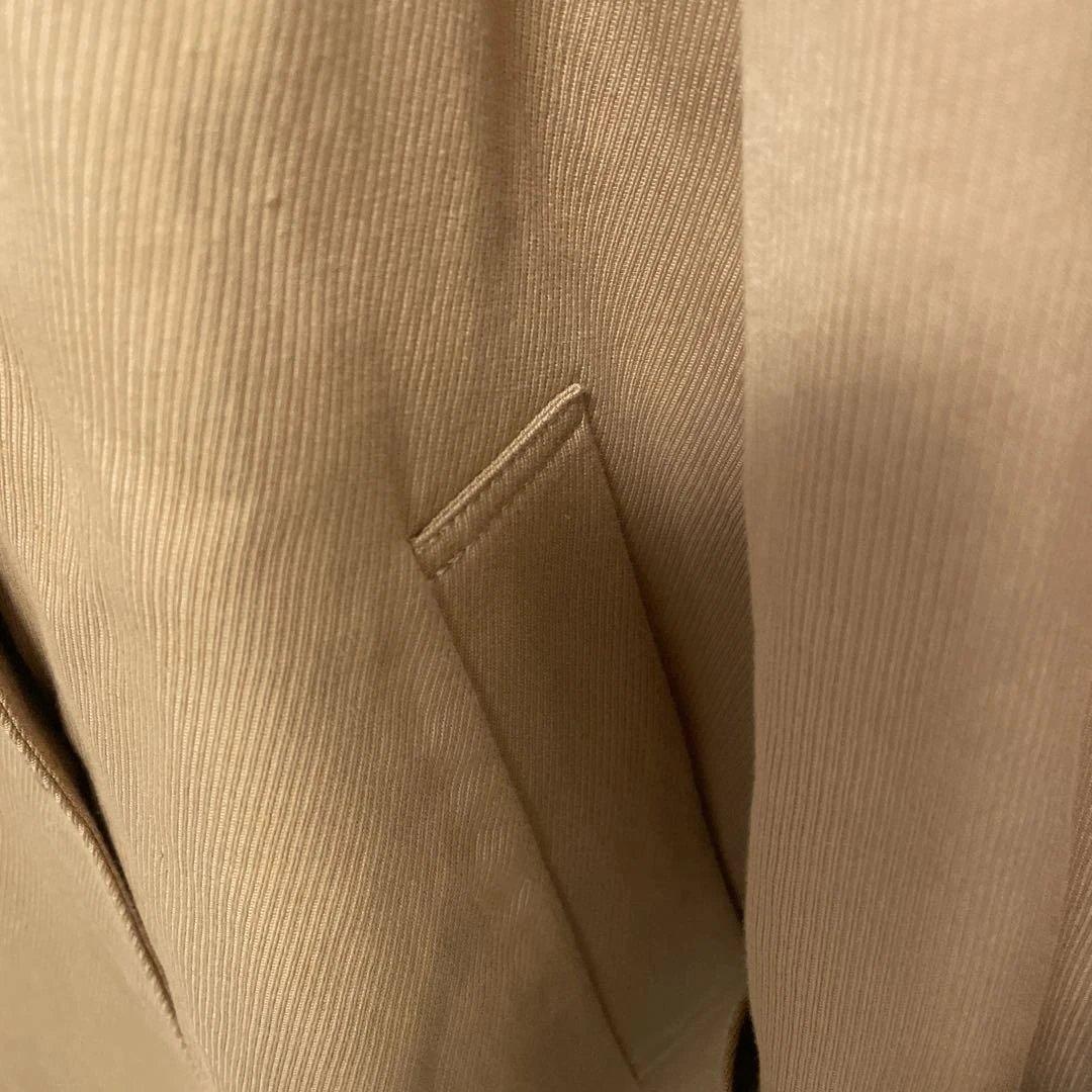 【Spick&Span】極美品コットンリネンツイルオーバーミドル丈コートキャメル