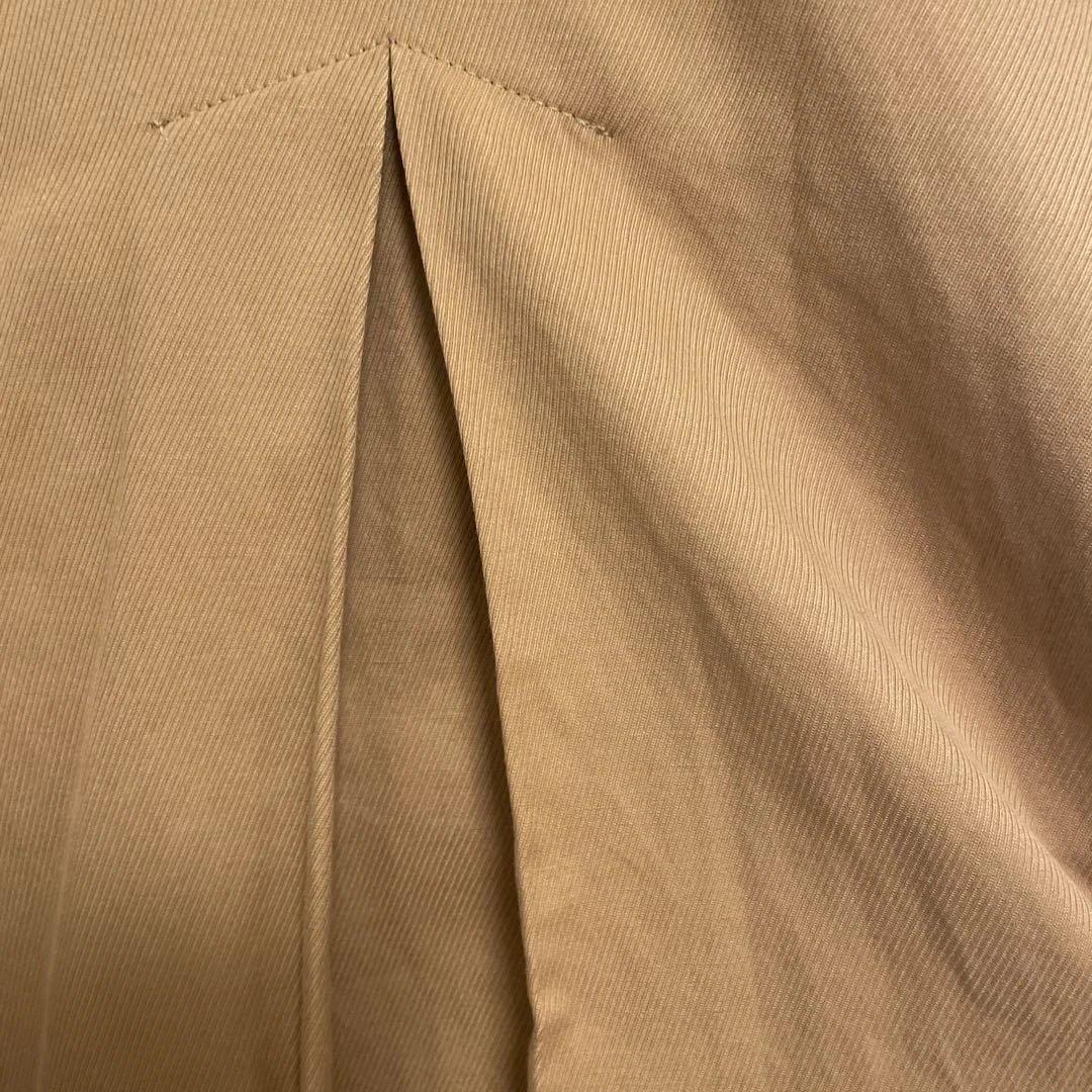 【Spick&Span】極美品コットンリネンツイルオーバーミドル丈コートキャメル