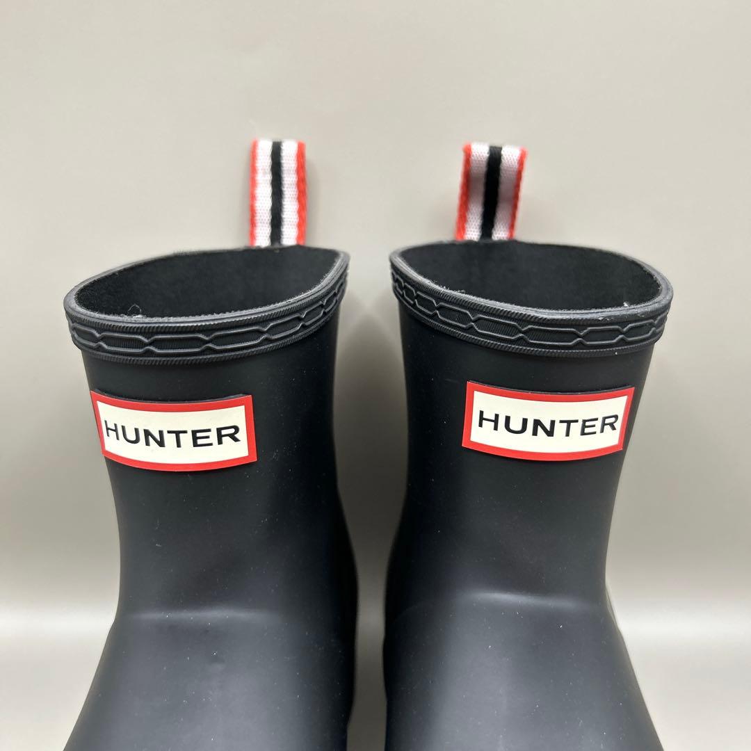 ハンター　HUNTER レインブーツ ショート UK5 24 長靴 黒 ブラック